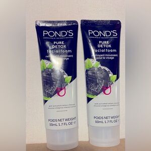 💥Pond’s Pure Detox Facial Cleaner Lot of 2  50 ML 1.7 FL OZ Facial Foam🎊🎉